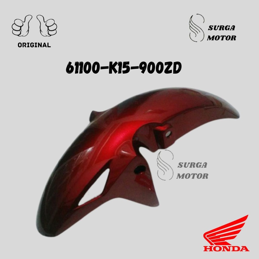 SLEBOR SPAKBOR DEPAN CB 150 R OLD STREETFIRE ASLI ORI HONDA AHM 61100-K15-900ZD MERAH MAROON MARUN