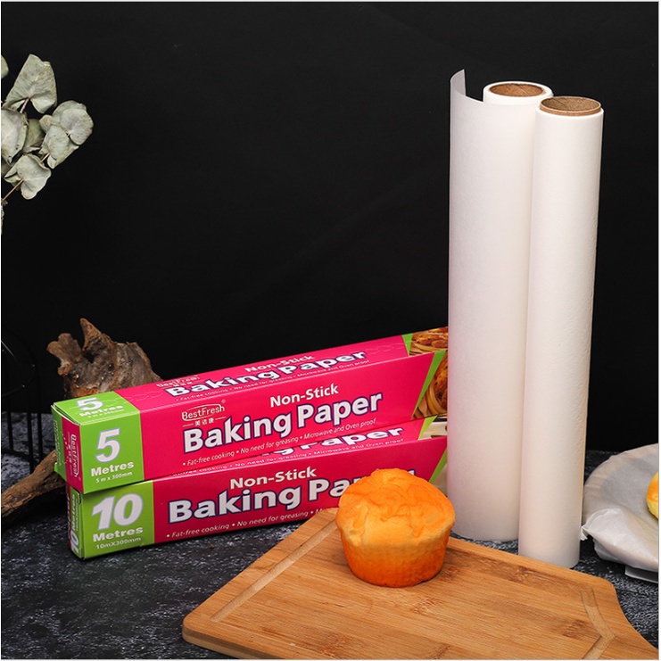 Baking Paper Kertas Minyak Baking Kertas Roti Alas Roti Silicone Oil Paper - Non-Stick Kertas Roti Baking Paper 5M/10M / Baking Paper Kertas Baking Kertas Roti Alas Roti Silicone Oil Paper Alay Pemanggang Peralatan Dapur Termurah Premium Pemanggang Kue