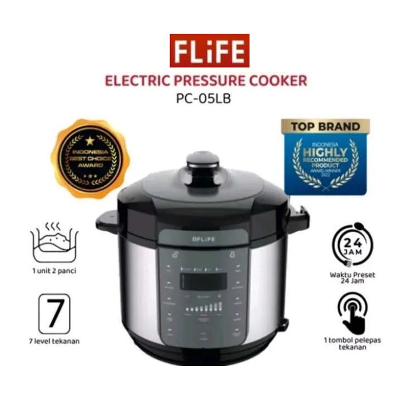 Flife Multifunction Pressure Rice Cooker PC05LB - Rice Cooker PC 05 LB Flife