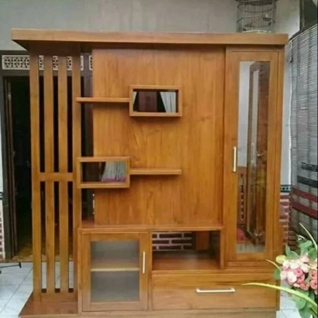 Partisi penyekat ruangan minimalis Kayu Jati Jepara