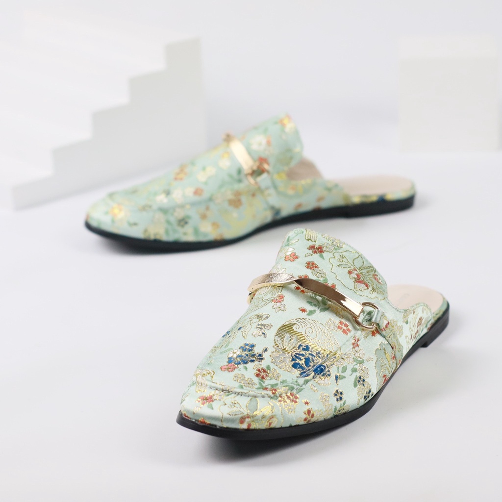 [7.7 Boombastis Sale⚡] - SEPATU WANITA CKS493 CK FLOWER SLIP ON WITH ACCENT PREMIUM IMPORT