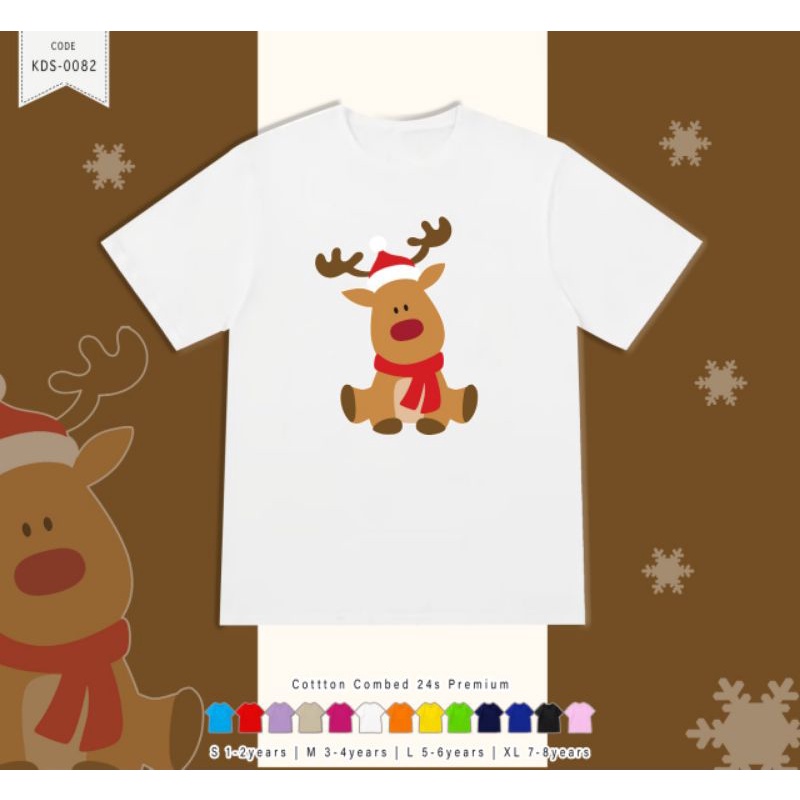 KAOS ANAK EDISI NATAL RUSA DEER/KIDS T-SHIRT NATAL DEER