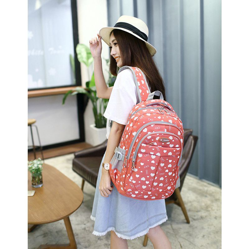 Tas ransel anak perempuan SD SMP SMA/gratis jam LED