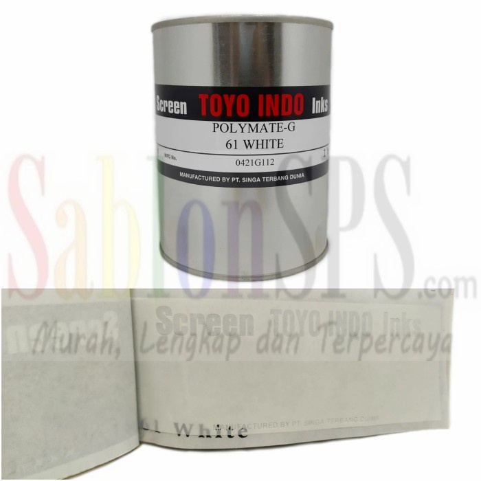 

Gaya Tinta Polymate White G61 Putih Tinta Sablon Plastik 1Kg Promo
