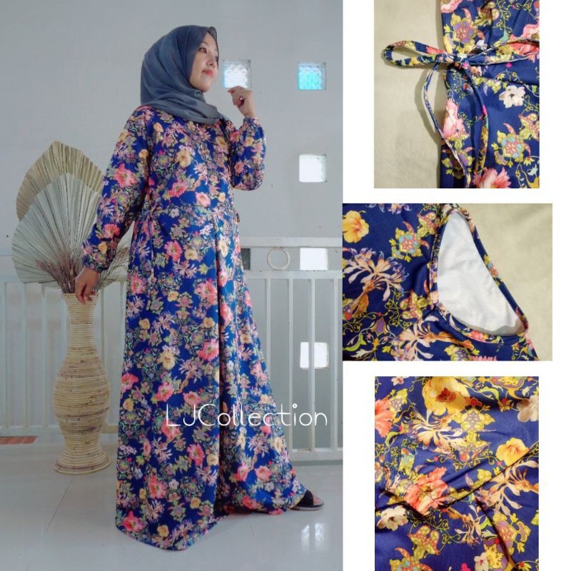 Gamis Sultan Kombi Bunga | Gamis Sultan | Gamis Busui | Gamis Bunga | Gamis Motif