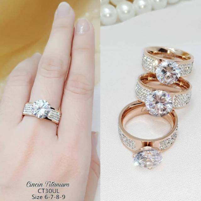 CINCIN TITANIUM SUPER MEWAH CINCIN TITANIUM MATA DIAMOND