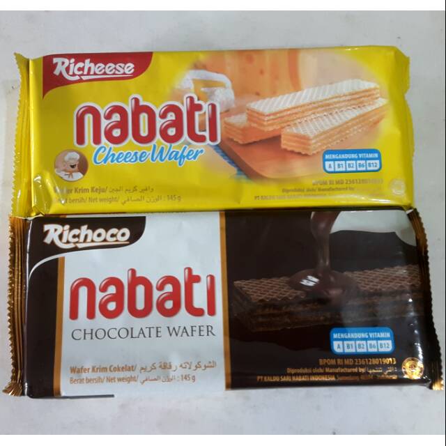 

RICHEESE NABATI Wafer Keju / Coklat 145gr Richoco Cheese / Chocolate