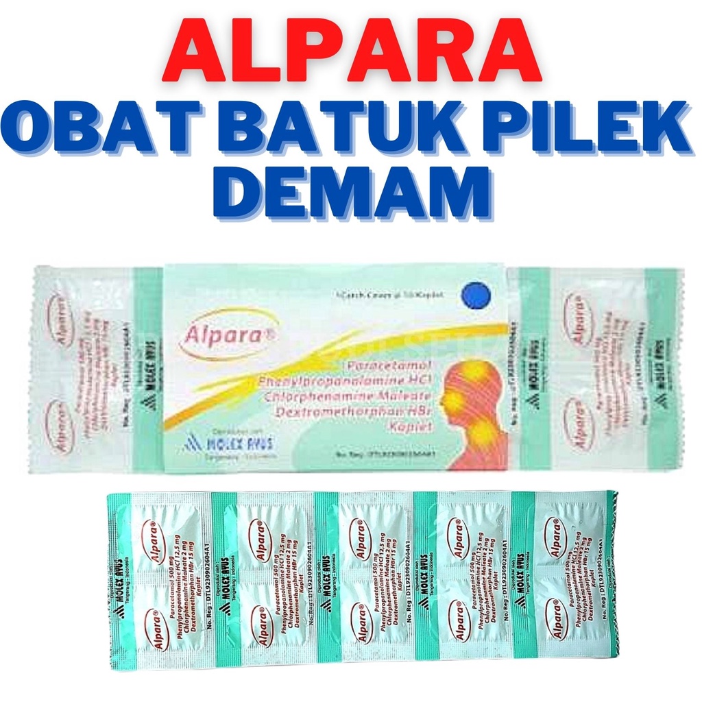 Jual Alpara strip @ 10 tablet Obat Demam Obat Flu Obat Batuk Obat Batuk