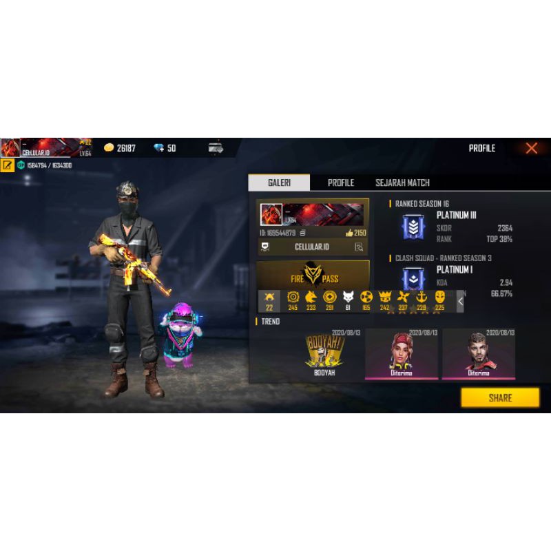 Akun Game Free Fire Old Ep 1 Dan Ep 2 Shopee Indonesia