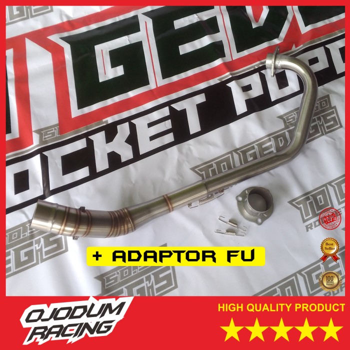 pipa leher leheran knalpot racing SATRIA FU PLUS ADAPTOR FU