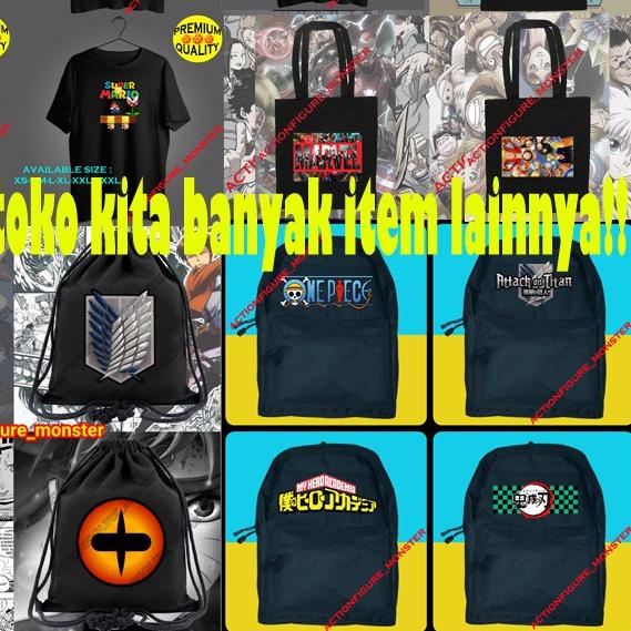 Tas Drawstring Serut Anime Attack on Titan String Bag Tas Ransel
