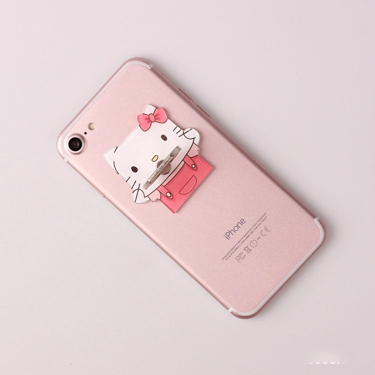 1pc Ring Holder Bentuk Hello Kitty Untuk Handphone Universal