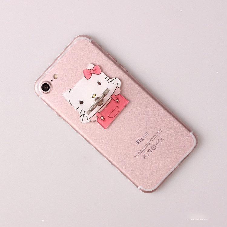 1pc Ring Holder Bentuk Hello Kitty Untuk Handphone Universal