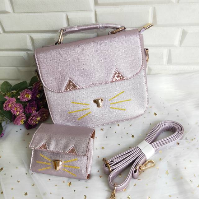 (COD) Sederhana tas impor wanita fashion handbag tas lucu murah