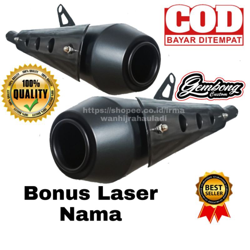 KNALPOT KAWASAKI W175  HITAM DOP/ SLENCER PNP W175TR