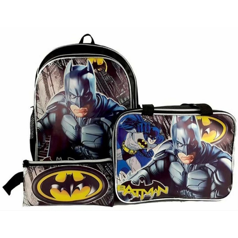 tas sekolah anak 3in1 tas ransel anak laki laki karakter spiderman boboiboy batman 3in1 tempatpensil