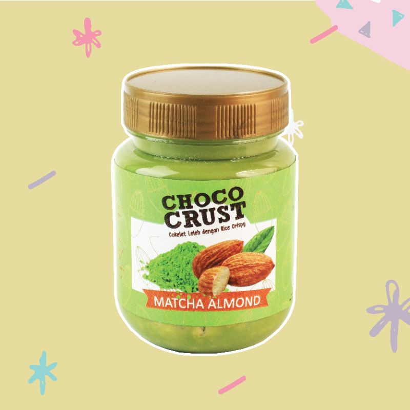 

choco crust jar plastik variant matcha with almond