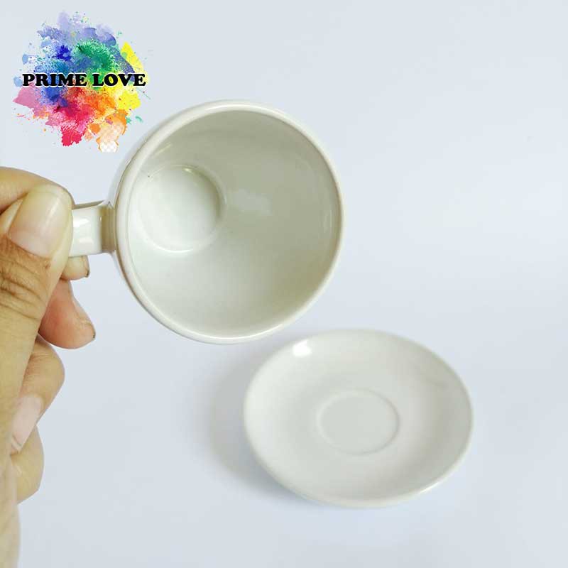 Cangkir Keramik Putih Set Perlengkapan Cafe Cangkir Tea Cup - CS180