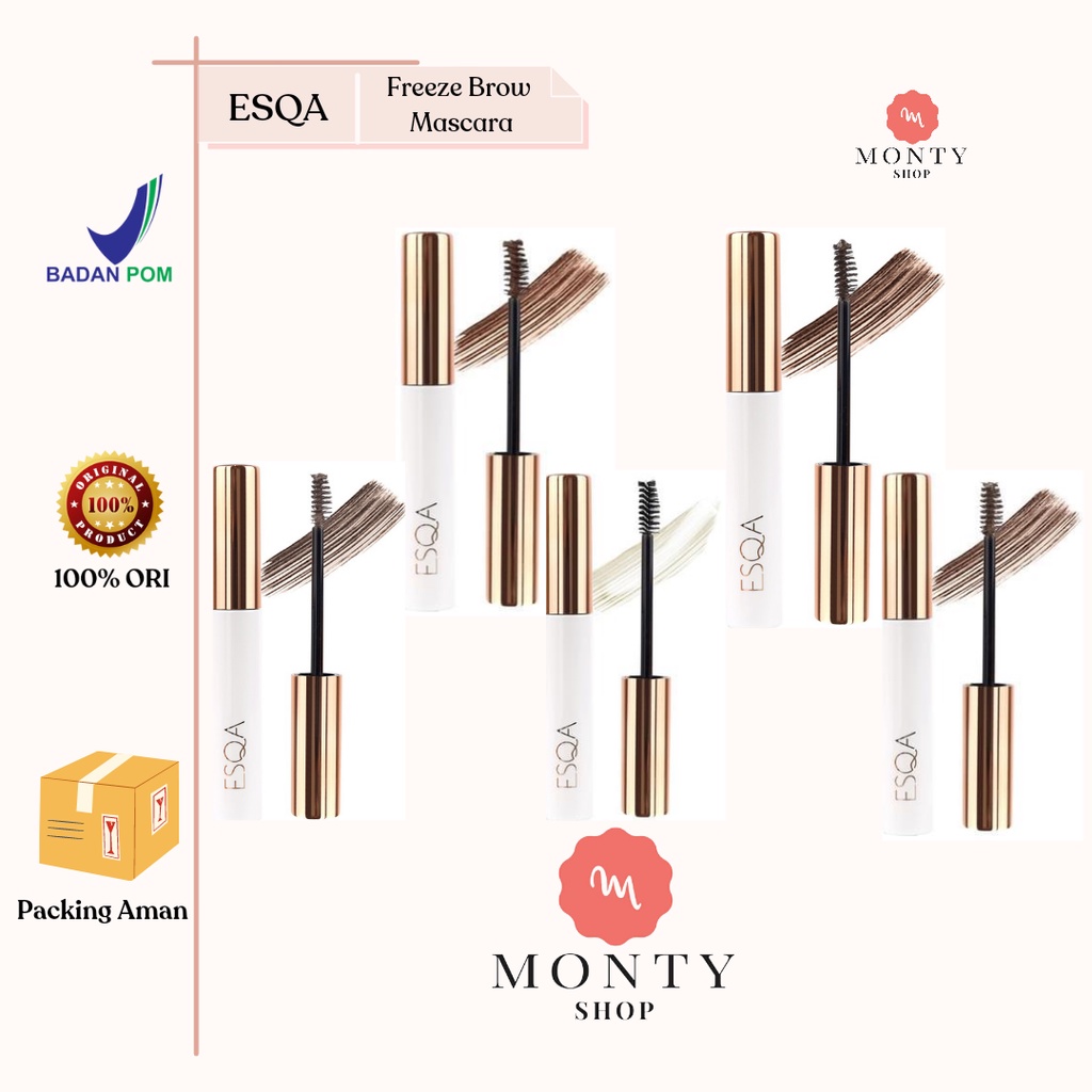 ESQA Freeze Brow Mascara | Ash Brown | Clear | Chocolate | Dark Brown | Soft Brown