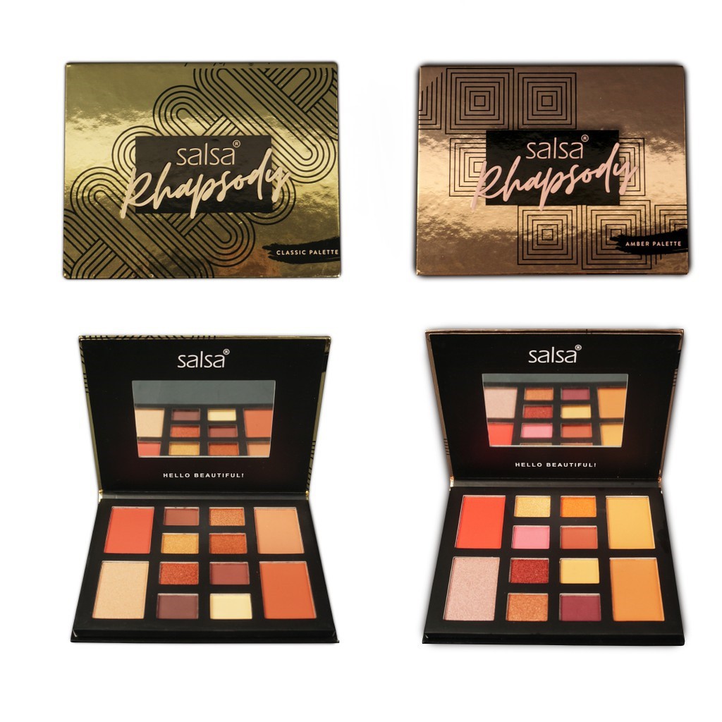 ^ KYRA ^ Salsa Rhapsody Pallette Amber dan Classic Eyeshadow Blush On Countour Higlighter