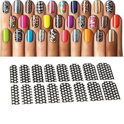 

Kuku - Stiker & Hiasan Flowers Lace Decal Manicure Tip Nail Art Sticker (Black Dot) SBAFCB