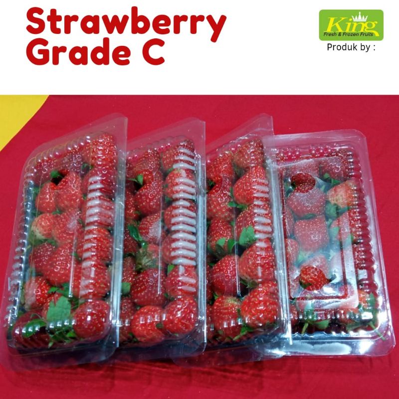 

Strawberry fresh grade C 100 gr (dapat 4 pck), Strawberry murah, strawberry segar murah