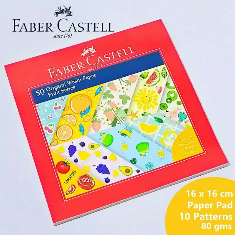 

Origami Washi Paper 16 x 16 Fruit Series Faber Castell