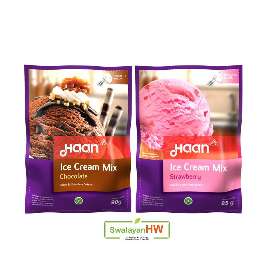 

Haan Ice Cream Strawberry/ Coklat