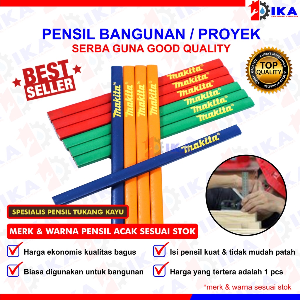 PENSIL TUKANG / PENSIL TUKANG PER PCS &amp; GROSS / PENSIL TUKANG MAKITA