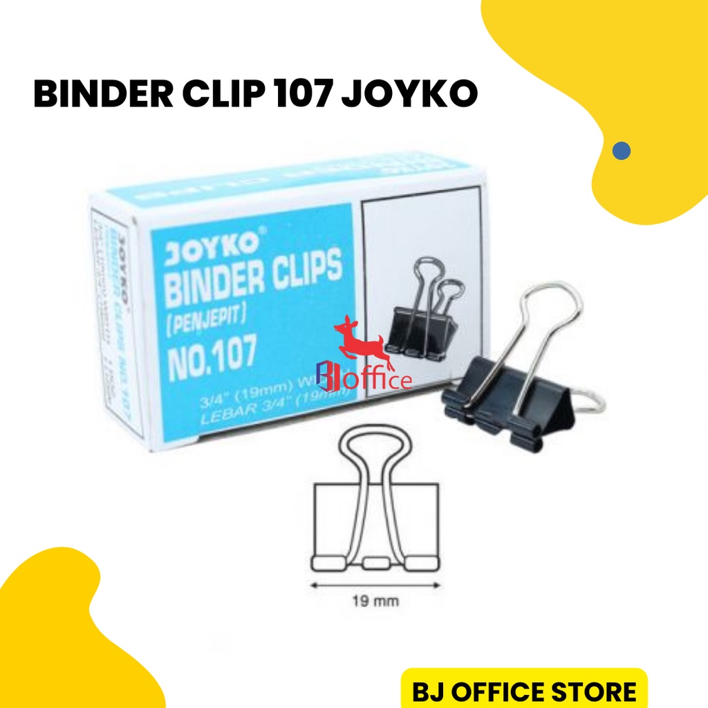 

JOYKO Binder Clip 107 19mm (isi 12 Pcs)