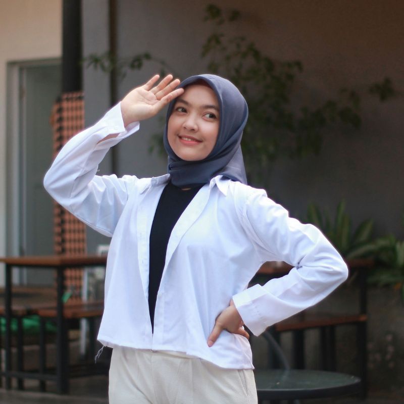 Naqila Shirt / kemeja crop top premium