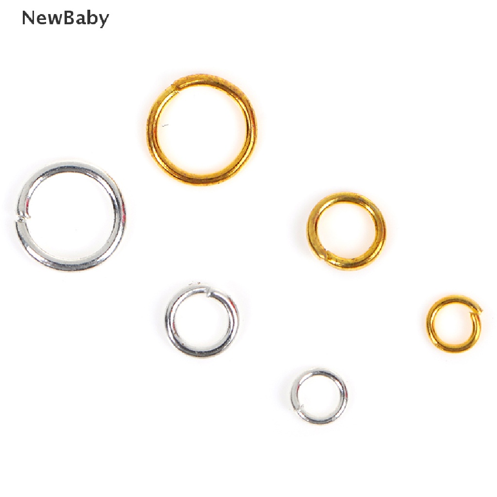 Konektor Jump Ring 3 / 4 / 6mm Warna Gold / Silver Untuk Aksesoris Perhiasan DIY