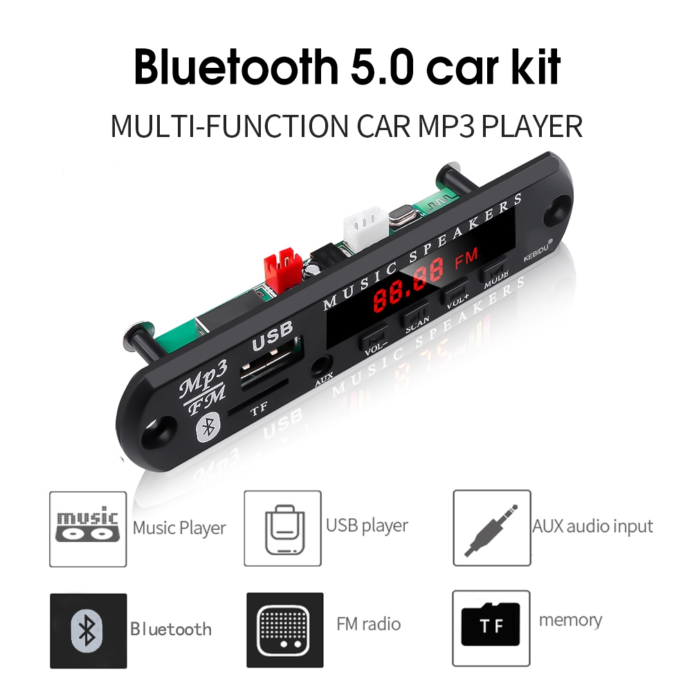 Modul Decoder Mp3 Wma 12v Wireless Bluetooth Usb Tf Radio Audio Module Shopee Indonesia