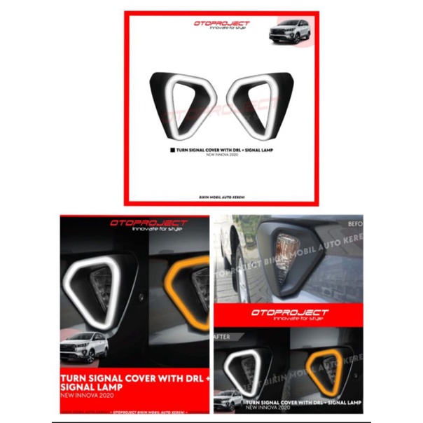 Turn signal cover with LED DRL all new innova 2020 2021 + Signal lamp otoproject