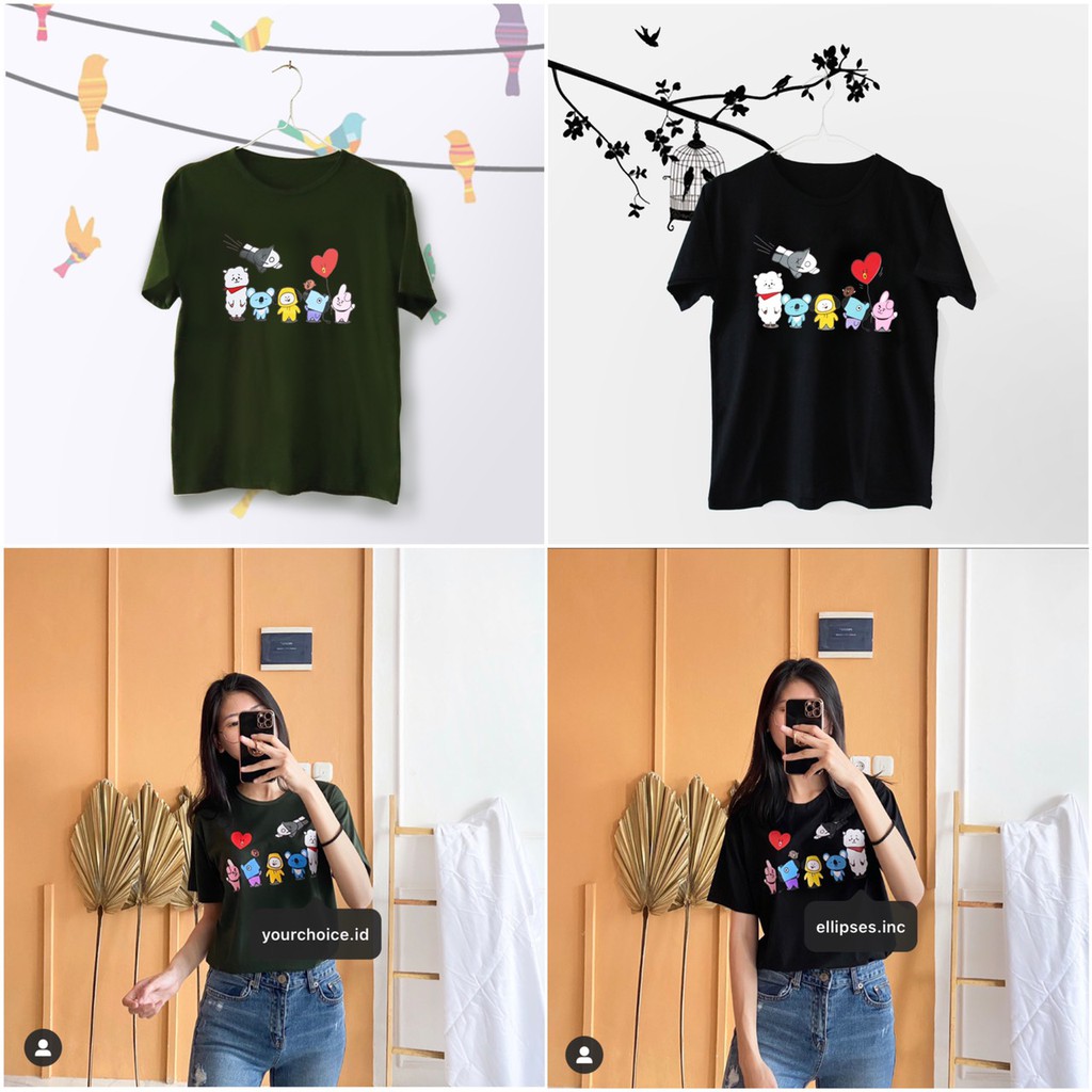 YOURCHOICE.ID Kaos Wanita Lengan Pendek Bangtan Boys