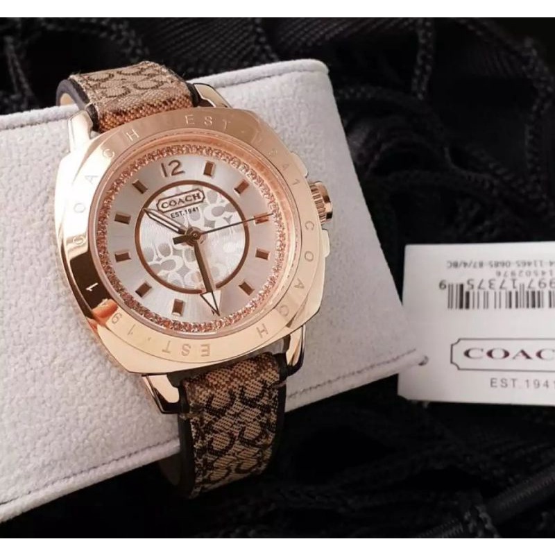 Coach Leather Strap Rose Gold Women (14502202)