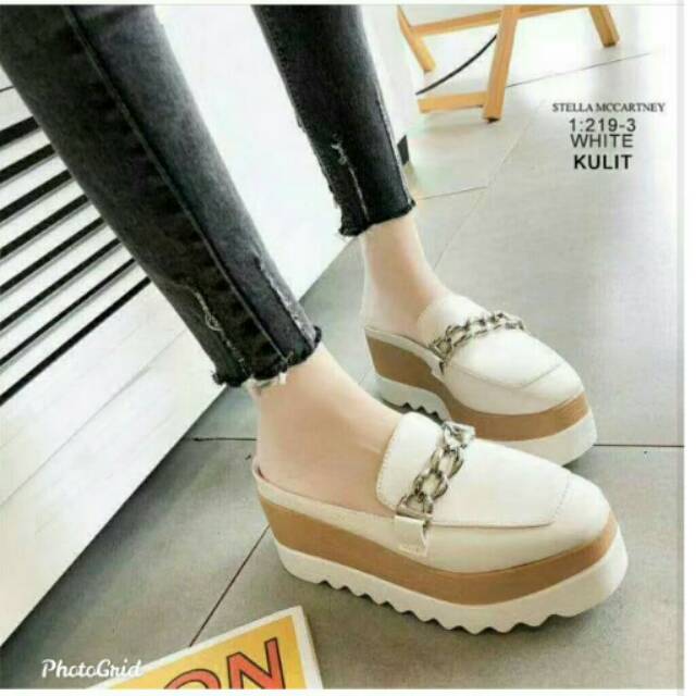 SEPATU WANITA REFLIKA STELLA MCCARTNEY MODEL RANTAI KULIT KOREA STYLIS