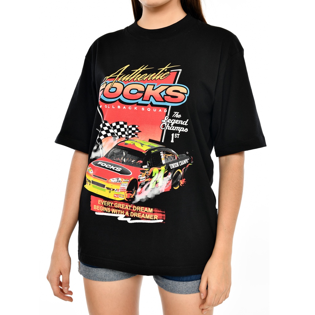 FOLLBACK Racer T-Shirt Red Legend - Kaos Nascar Oversize