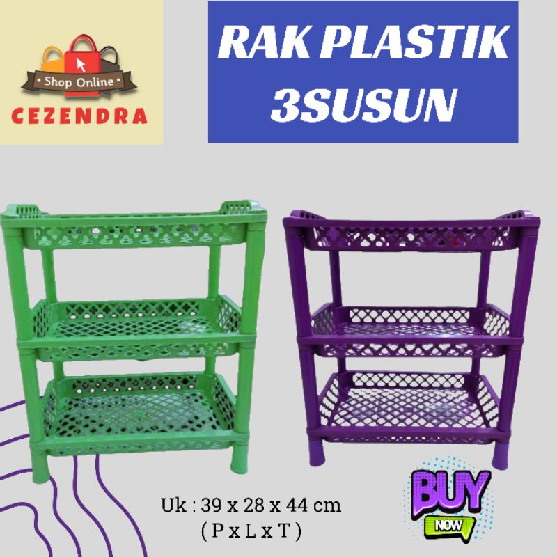 rak plastik 3 susun rak susun serbaguna ukuran besar rak dapur