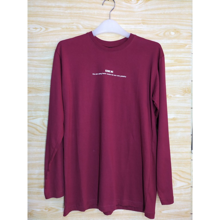 Kaos Ozone Panjang Maroon