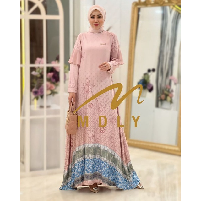 Gamis Dress Wanita  Terbaru Halwa Dress By Mdly 3039