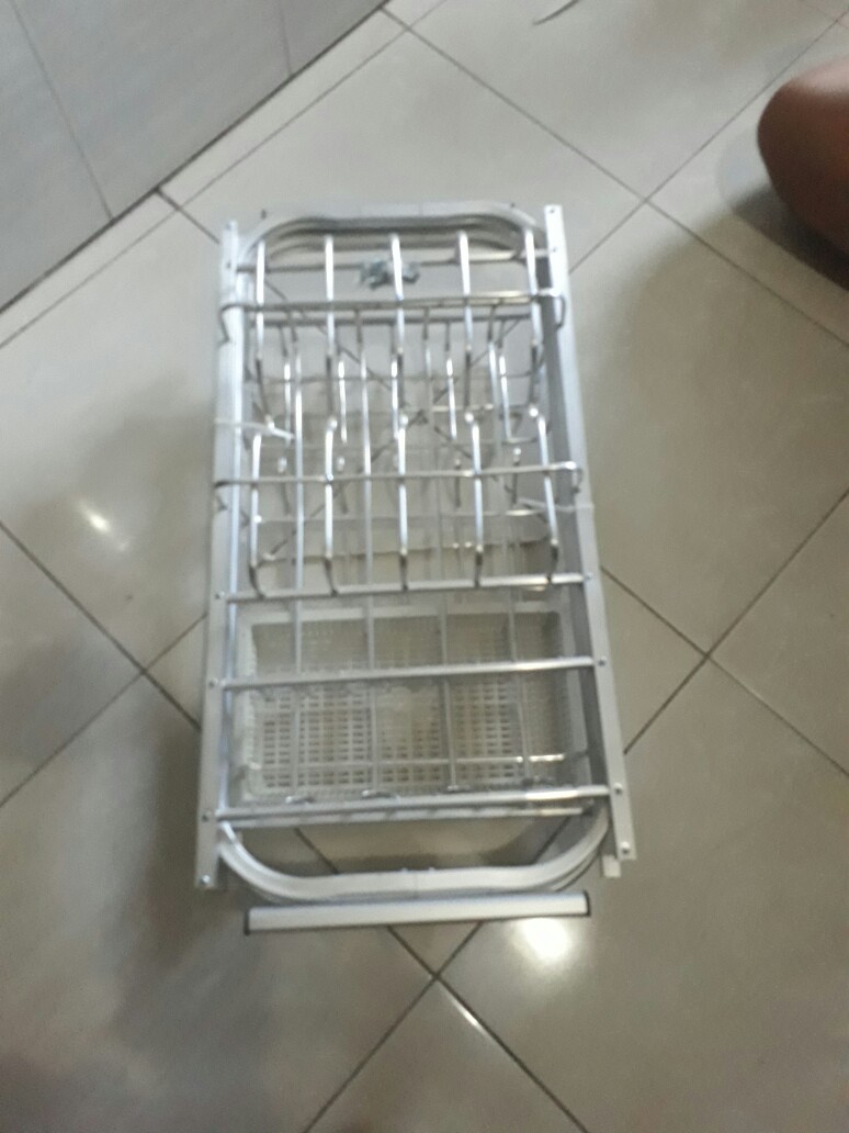 Rak Piring Kecil Dapur Almunium 3 Susun