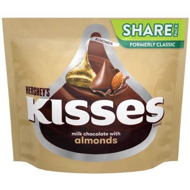 

kisses milk chocolate with almond