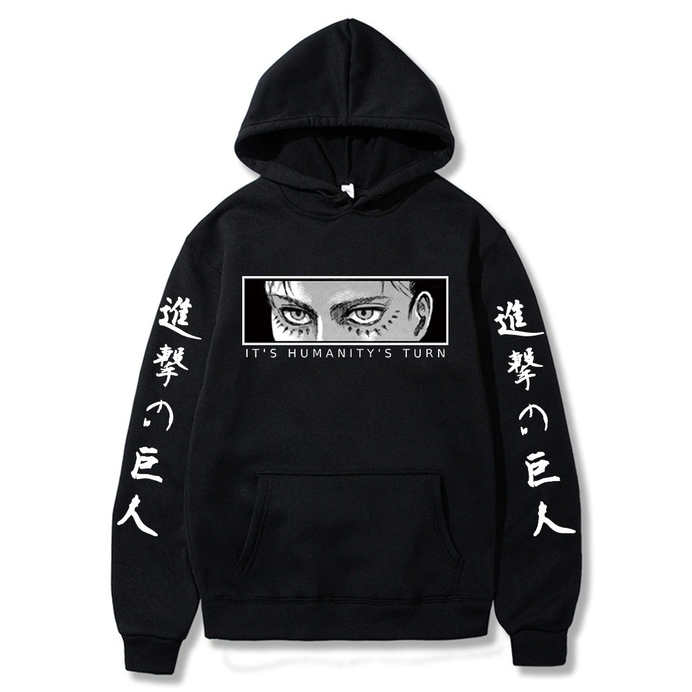 Eren Yeager Jacket Jaket Hoodie Attack on Titan Pria Wanita/ Anime Hoodie Attack On Titan AOT