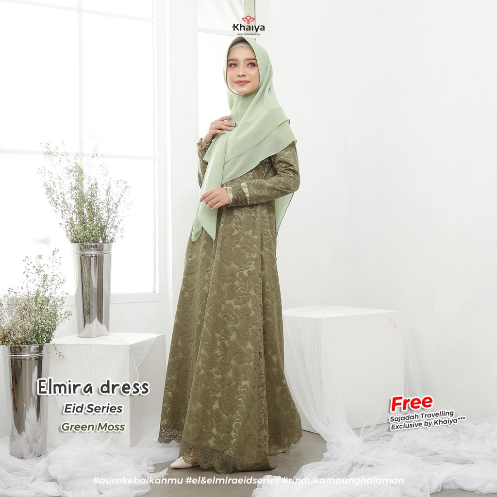 ELMIRA DRESS || Gamis Syari Bahan Toyobo by Khaiya