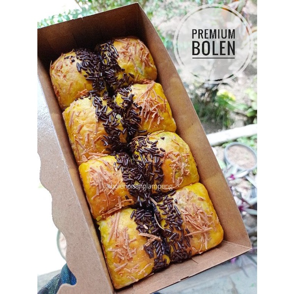 isi 8 TERLARIS Pisang Bolen Coklat Keju REGULAR Lampung/oleh-oleh Khas Lampung Pisang Bollen