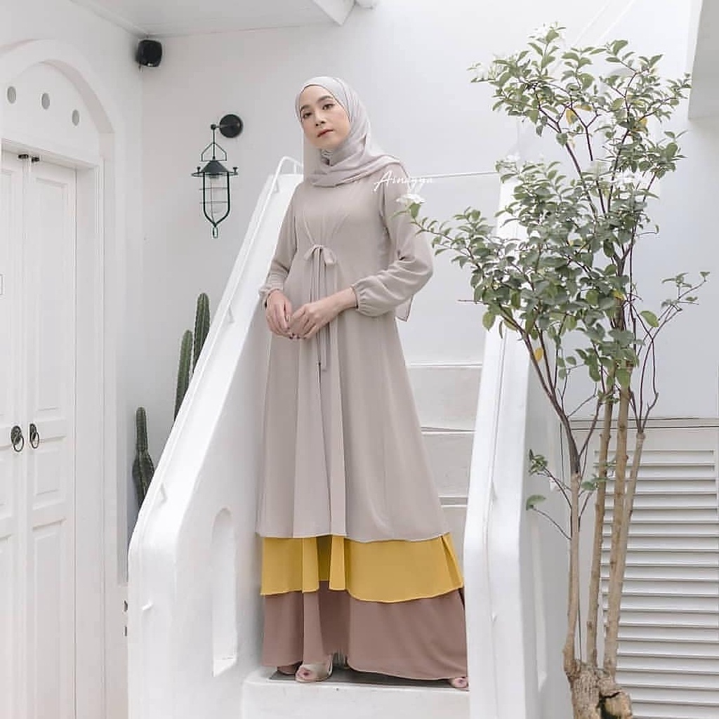 Gamis Polos Wanita Jumbo Ld 120 130 140 QEENARA DRESS S M L XL XXL 3XL 5L Gamis Remaja Ceruty Babydoll Oversize