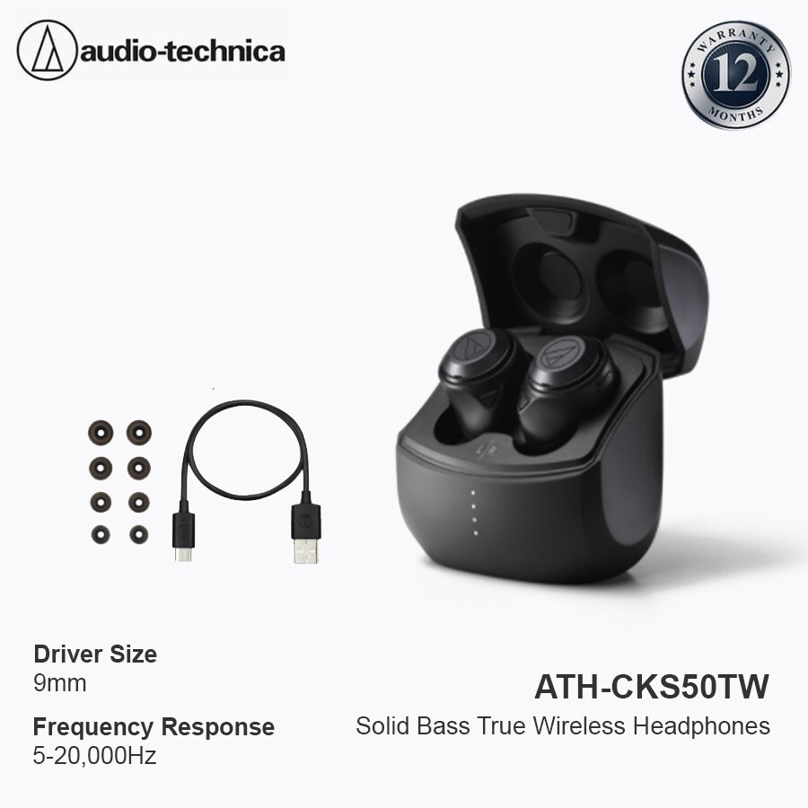 TWS Audio Technica CKS 50 Solid Bass True Wireless - ATH-CKS50TW