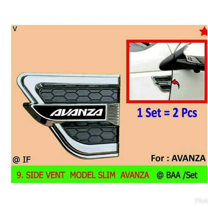 Side Vent Side Air Flow Avanza 2019 - KHAIRUN