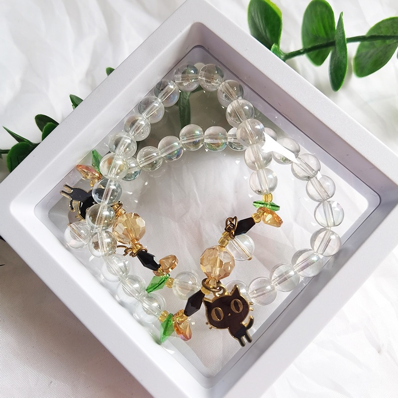 Jantung crystal gelang mahasiswa pacar gelang DIY manik-manik retak cystal